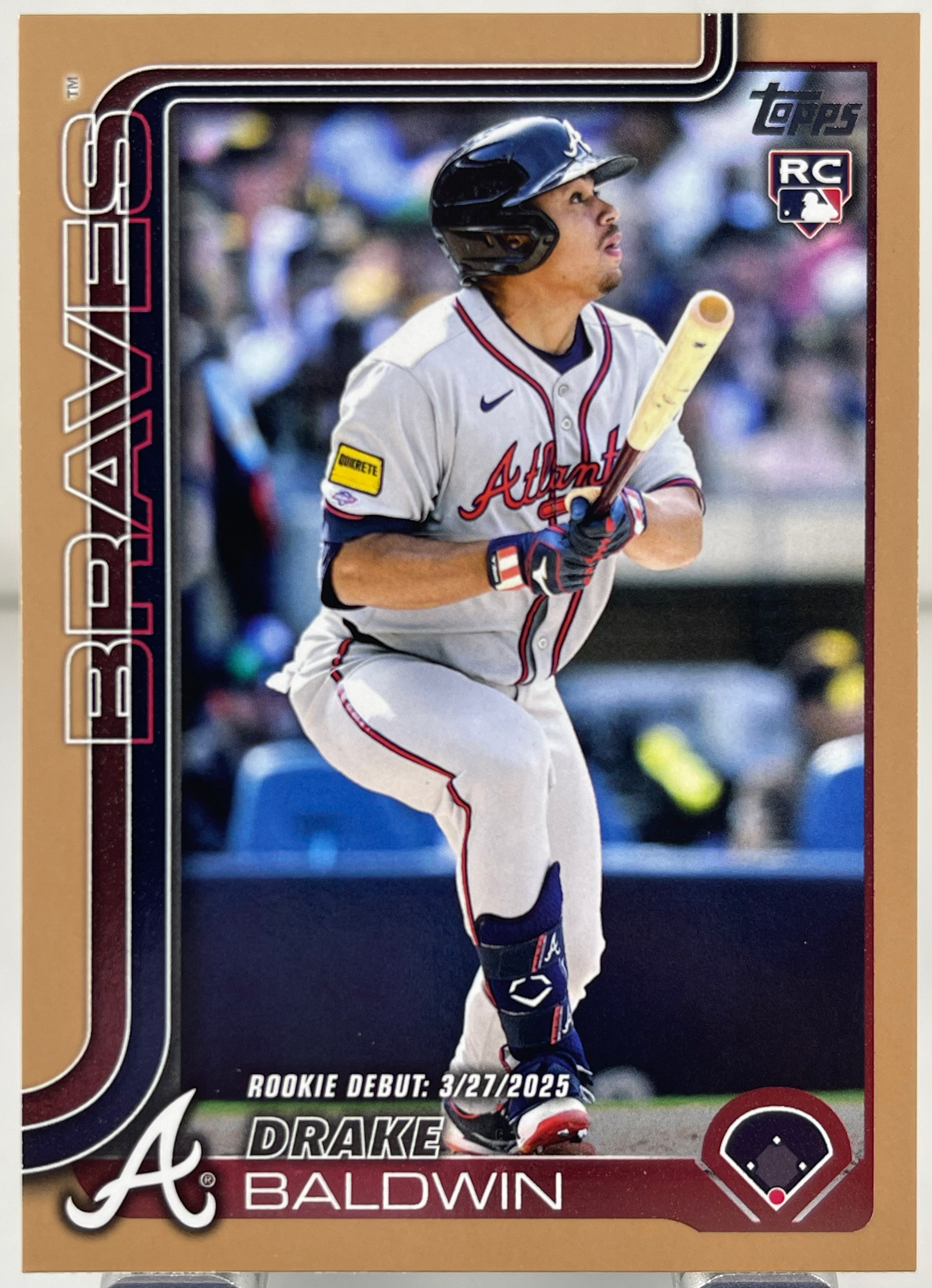 2025 Topps Update Series Drake Baldwin Braves Rookie Debut RC Gold #'d /2025