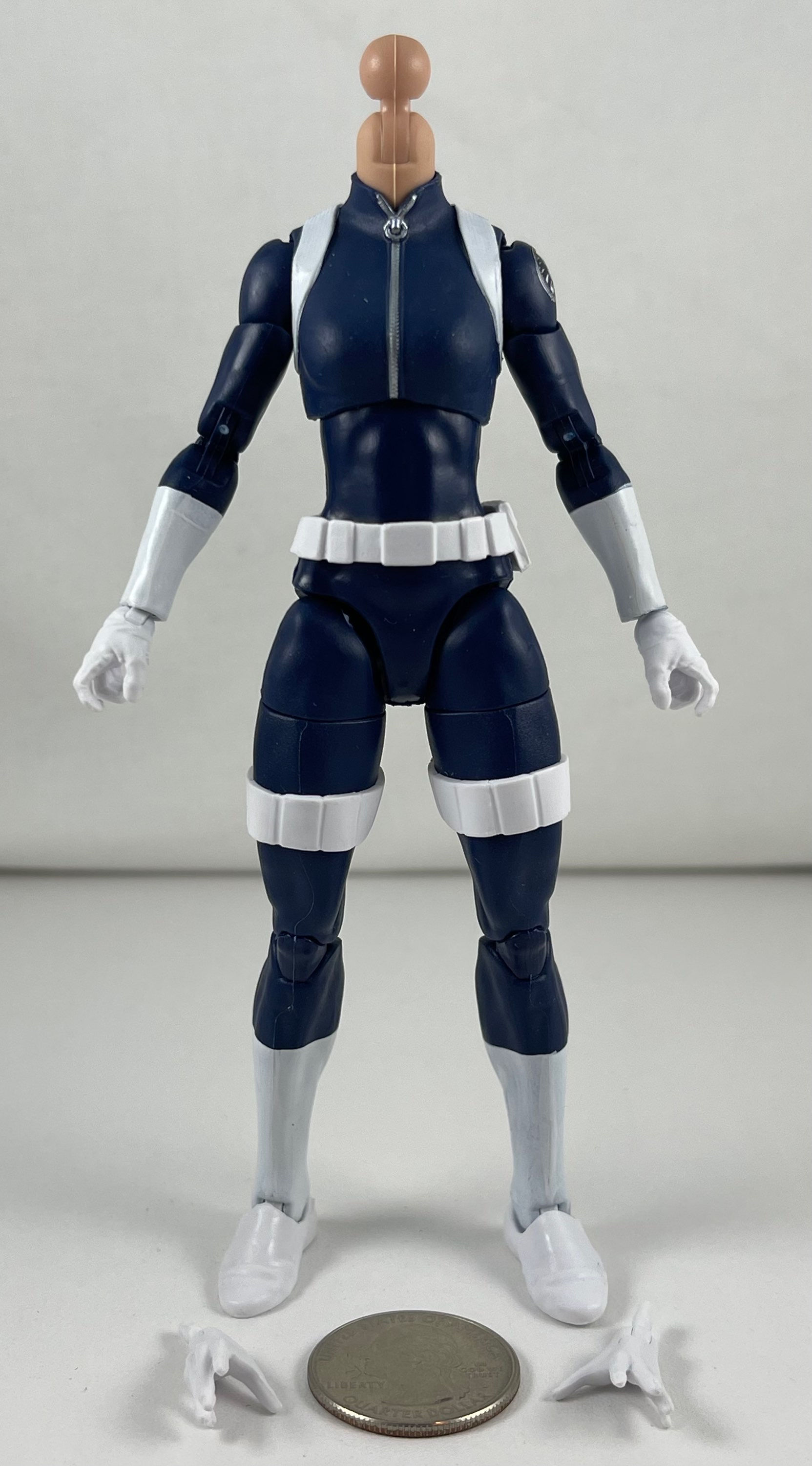 Marvel Legends Quake S.H.I.E.L.D. Agent Female Body 1/12 Figure Custom Fodder