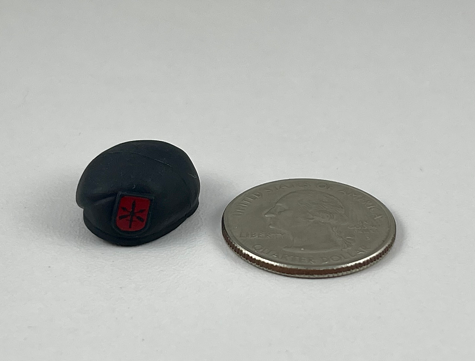G.I. Joe Classified Flint Black Beret Hat 1/12 Figure Custom Fodder Accessory