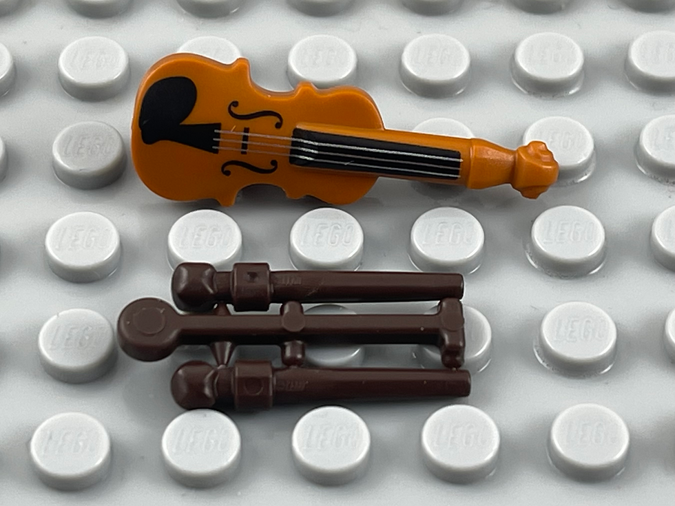 LEGO Violin and Bow Minifigure Music Instrument Accessory Part