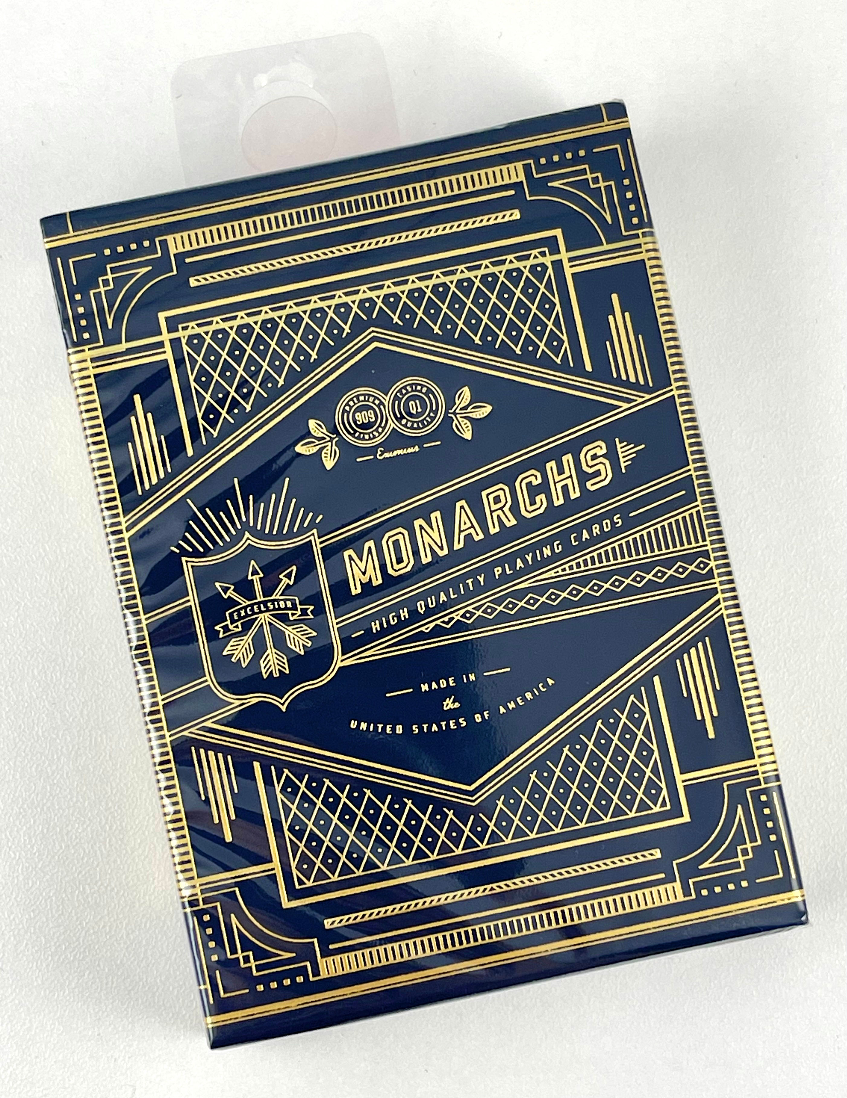 Theory 11 Monarchs Navy Blue High Quality Playing Cards, Sealed Deck