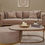 Thumbnail: ELIZA Beige&Gold Sofa Set (3+2+1)