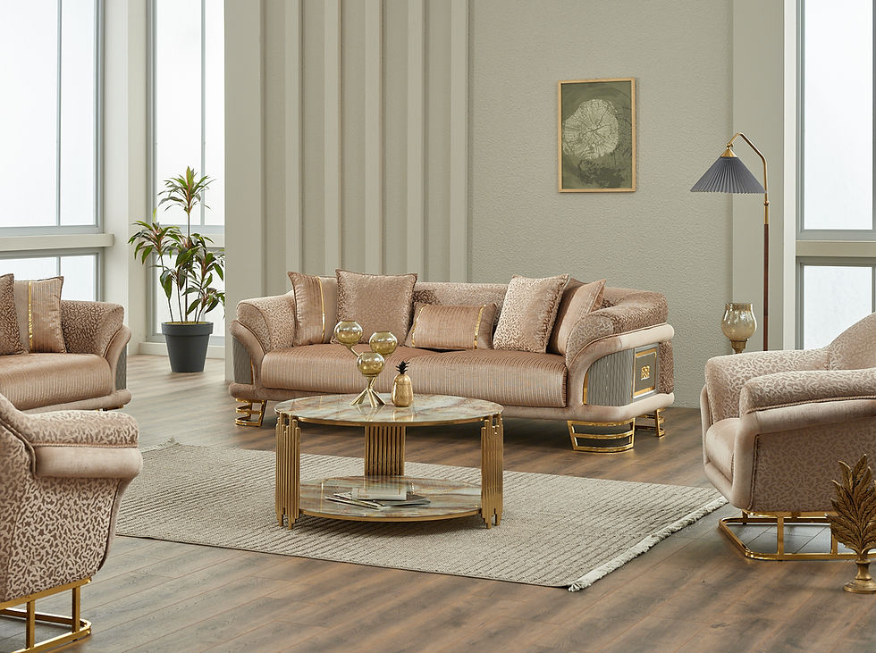 Thumbnail: VERSACE LUXURY BEIGE Sofa Set (3+2+1)