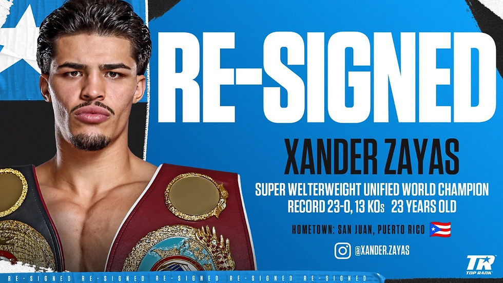Xander Zayas Signs Multi-Year Extension with Top Rank