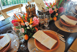 Mezcla flores, frutas y mas