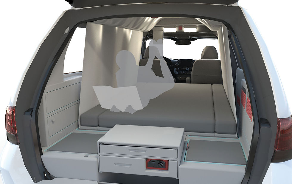 Bed in lowered position