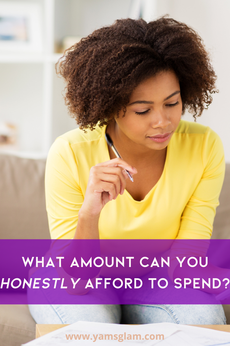 black woman creating a budget