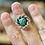 Thumbnail: Fox Turquoise Nugget in a Fat Braid Ring