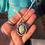 Thumbnail: Thick Braid Hubei & Faceted Rose Quartz