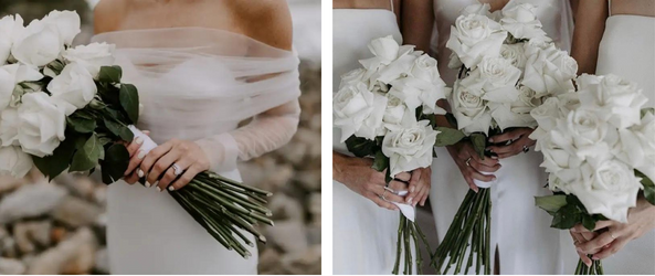 long stemmed wedding bouquet style