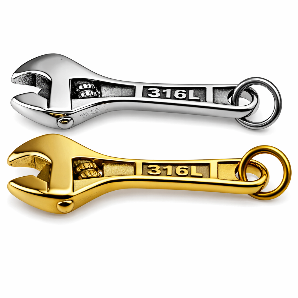 316L Stainless Steel Wrench Pendant 86-6177