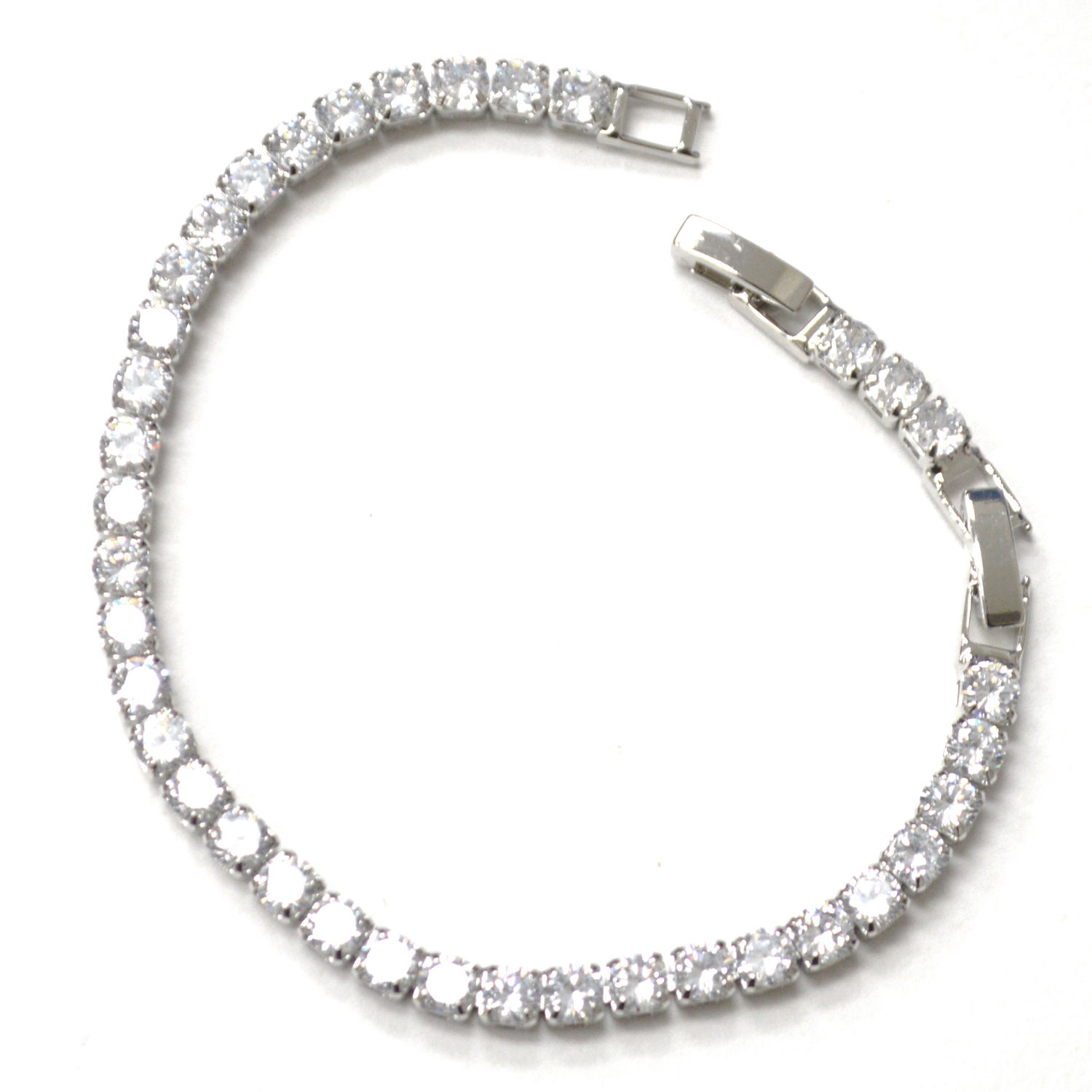 4mm Tennis Bracelet Stainless Steel 004-Tennis