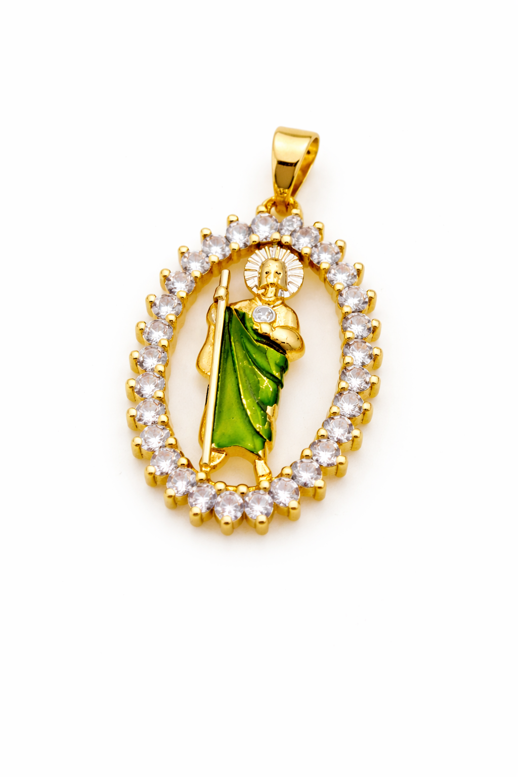 St Jude Laminated Gold Pendant 36-3015G
