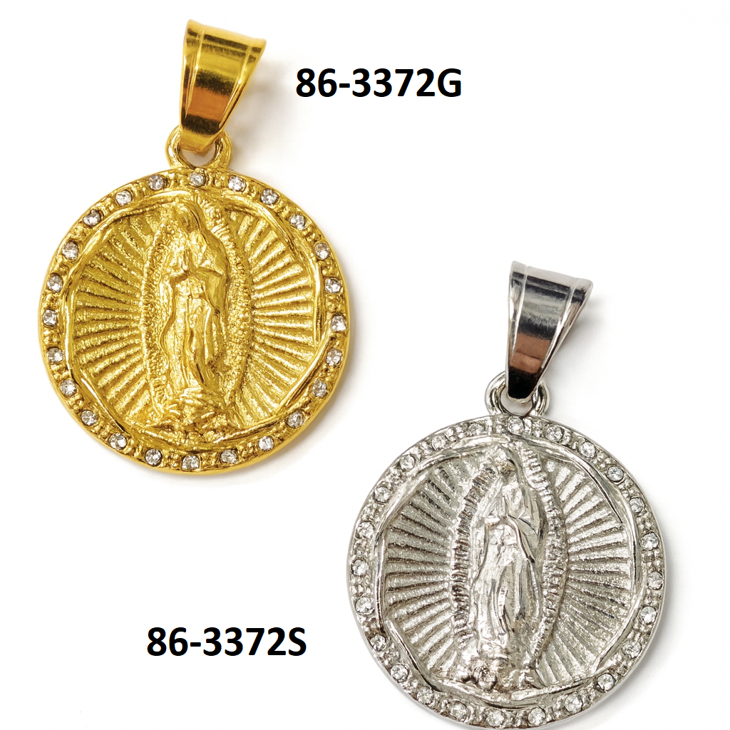 "Sn De Guadalupe" Stainless Steel Pendant 86-3372