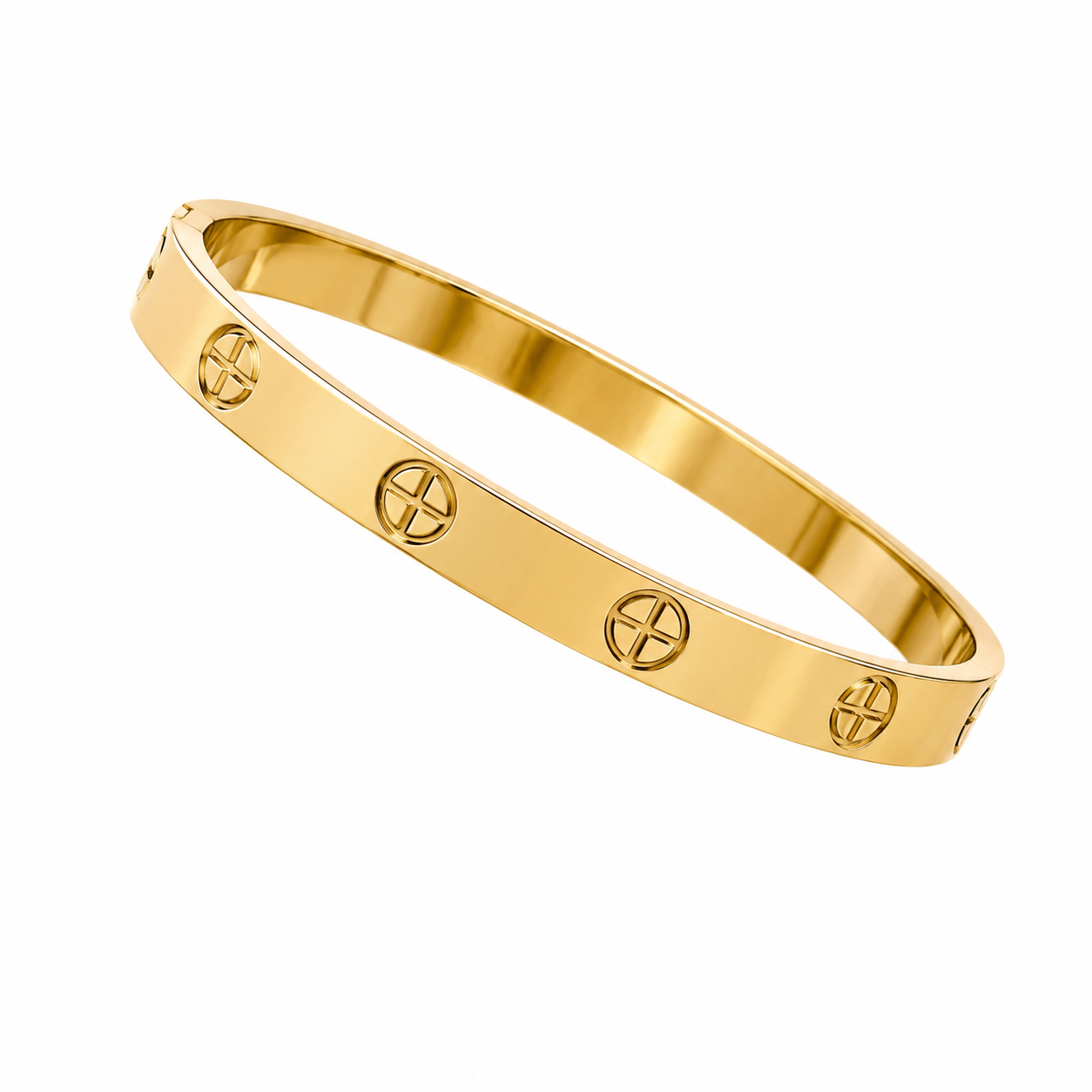 Bangle Designer's Inspired Gold Plated Stainless Steel  84-2205