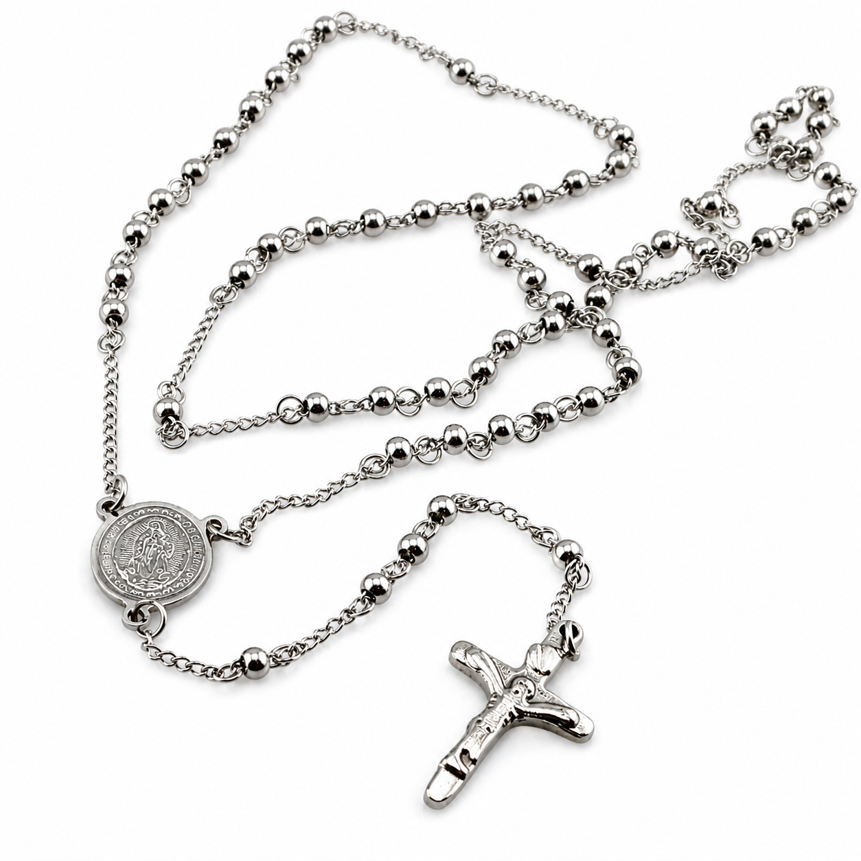 4mm Stainless Steel Rosary 87-39S-4