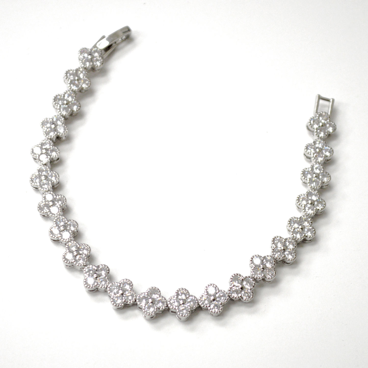 Clover Tennis Bracelet Stainless Steel 008-08