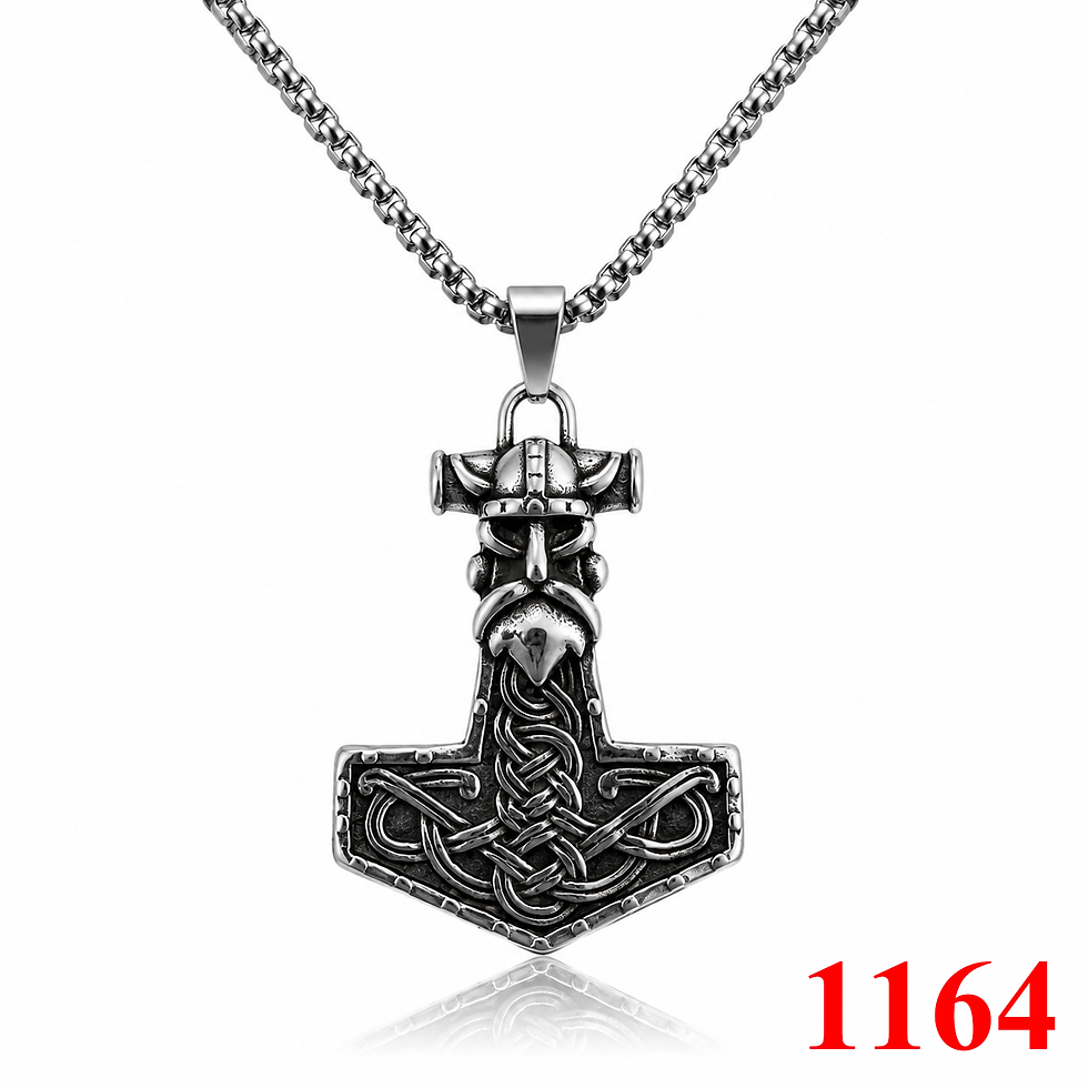 Thumbnail: Stainless Steel Pendant set with chains for Man and Women 89-set 2