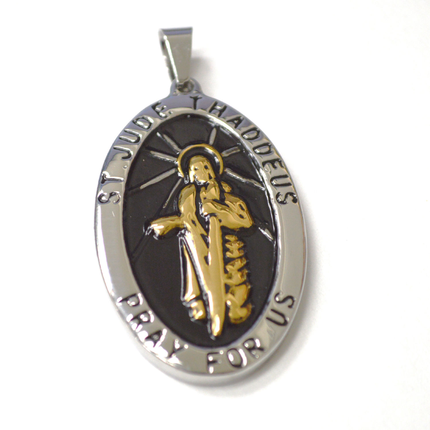 St Jude 2 Tone Gold Pendant  86-2078-2T