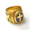 Thumbnail: Cross With Praying Hand Gold Plated Ring 81-1234G