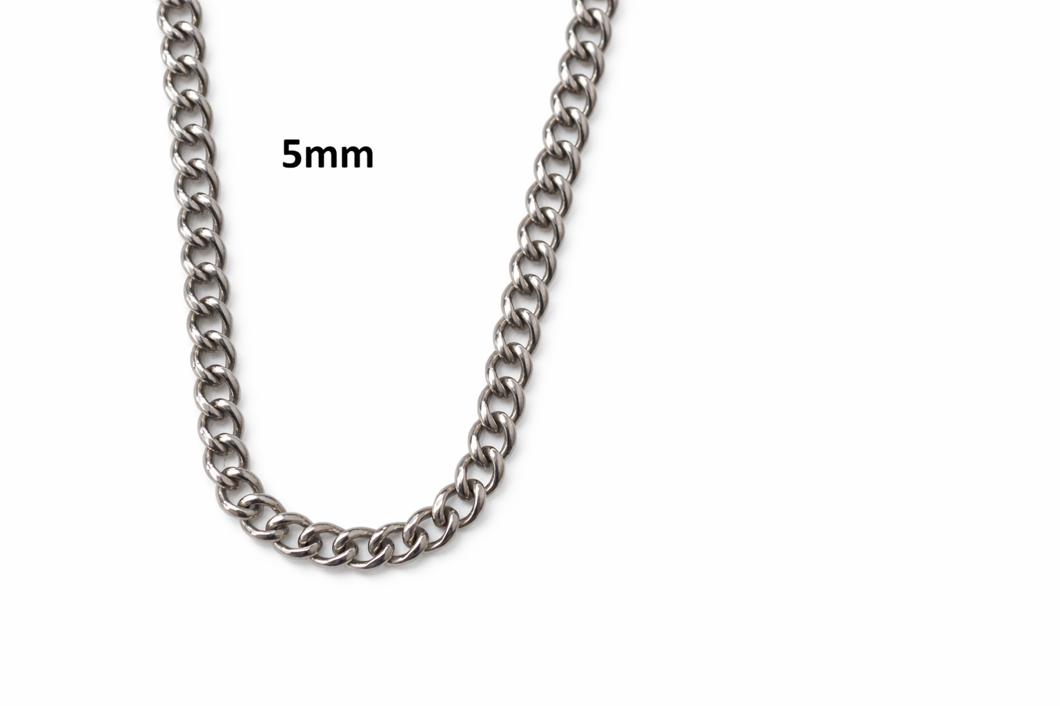 5mm Round Cuban Stainless Steel 85-239- Ro-5 (5/pkg)