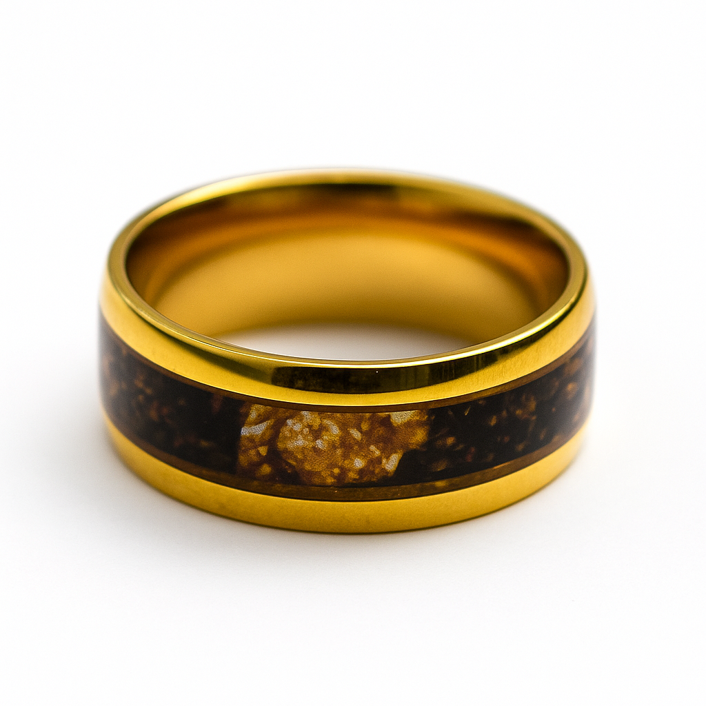 Stainless Steel Gold IP Plated Ring 81-1932G