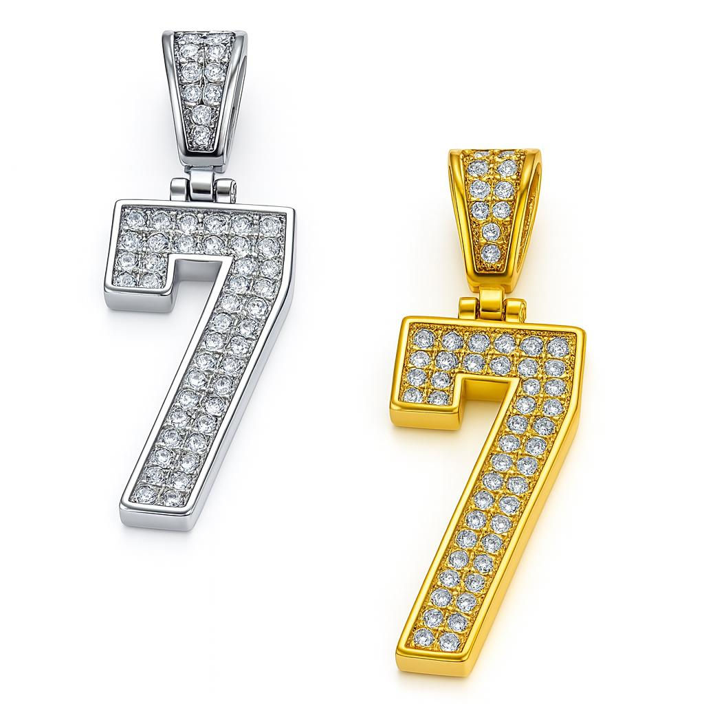Hip Hop Seven Stainless Steel Pendant 86-3378