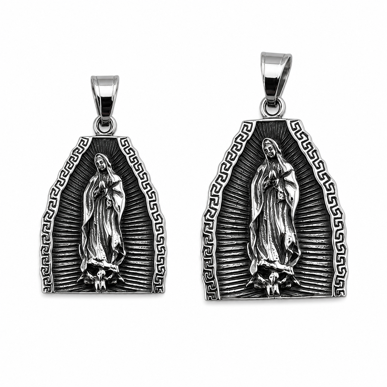 Stainless Steel Our Lady of Guadalupe Pendant – Virgin Mary Religious 86XP-6320