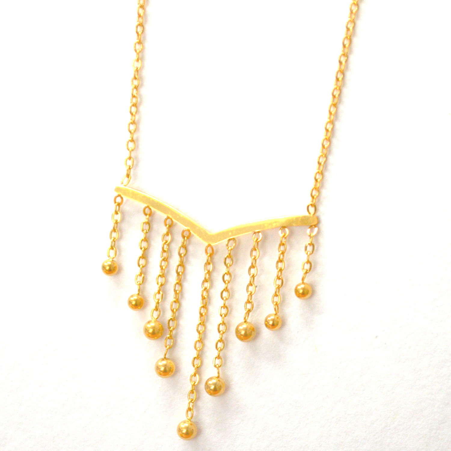 Drop Gold Plated Necklace 85-278G