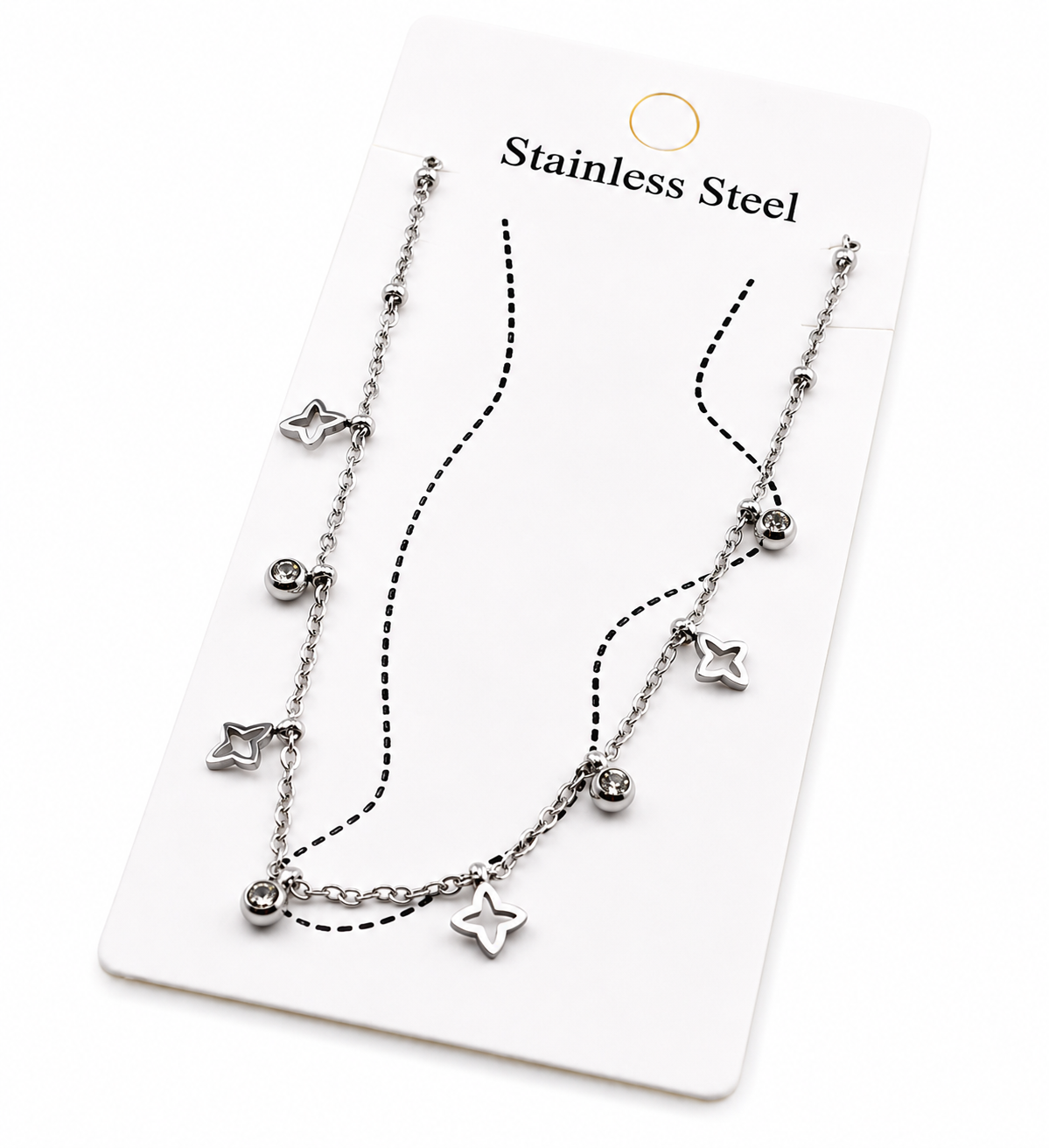 Dangling Charms Stainless Steel Anklet 82-307S