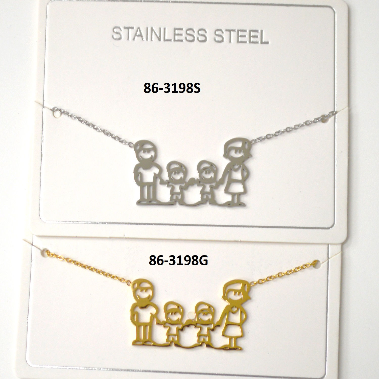 Family Stainless Steel Necklace 86-3198