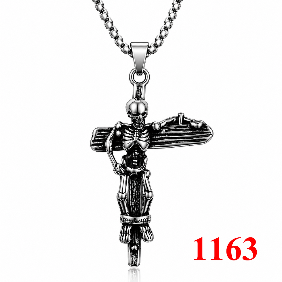 Thumbnail: Stainless Steel Pendant set with chains for Man and Women 89-set 2