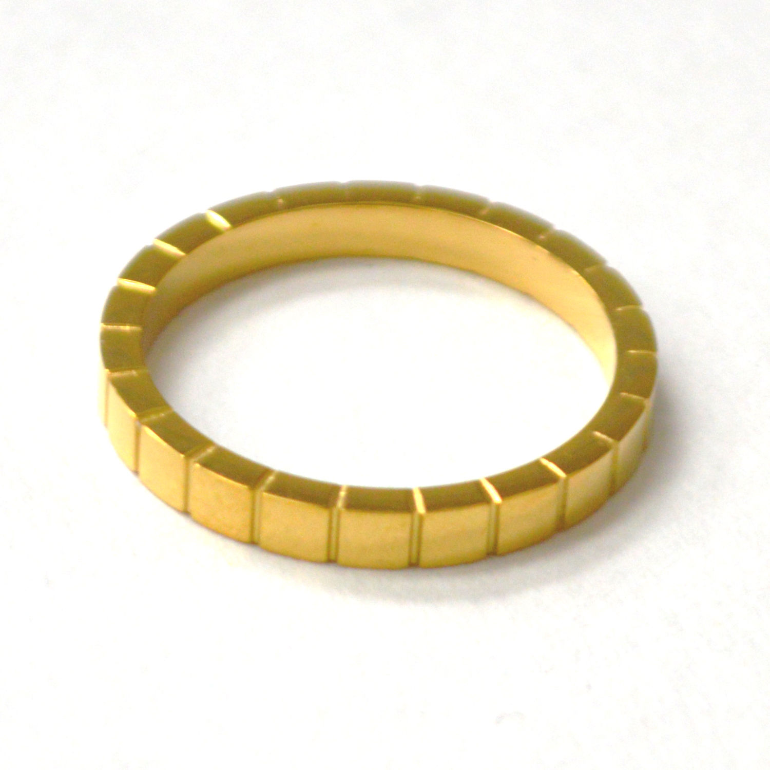 Cube Style Gold Plated Ring 81-1701G