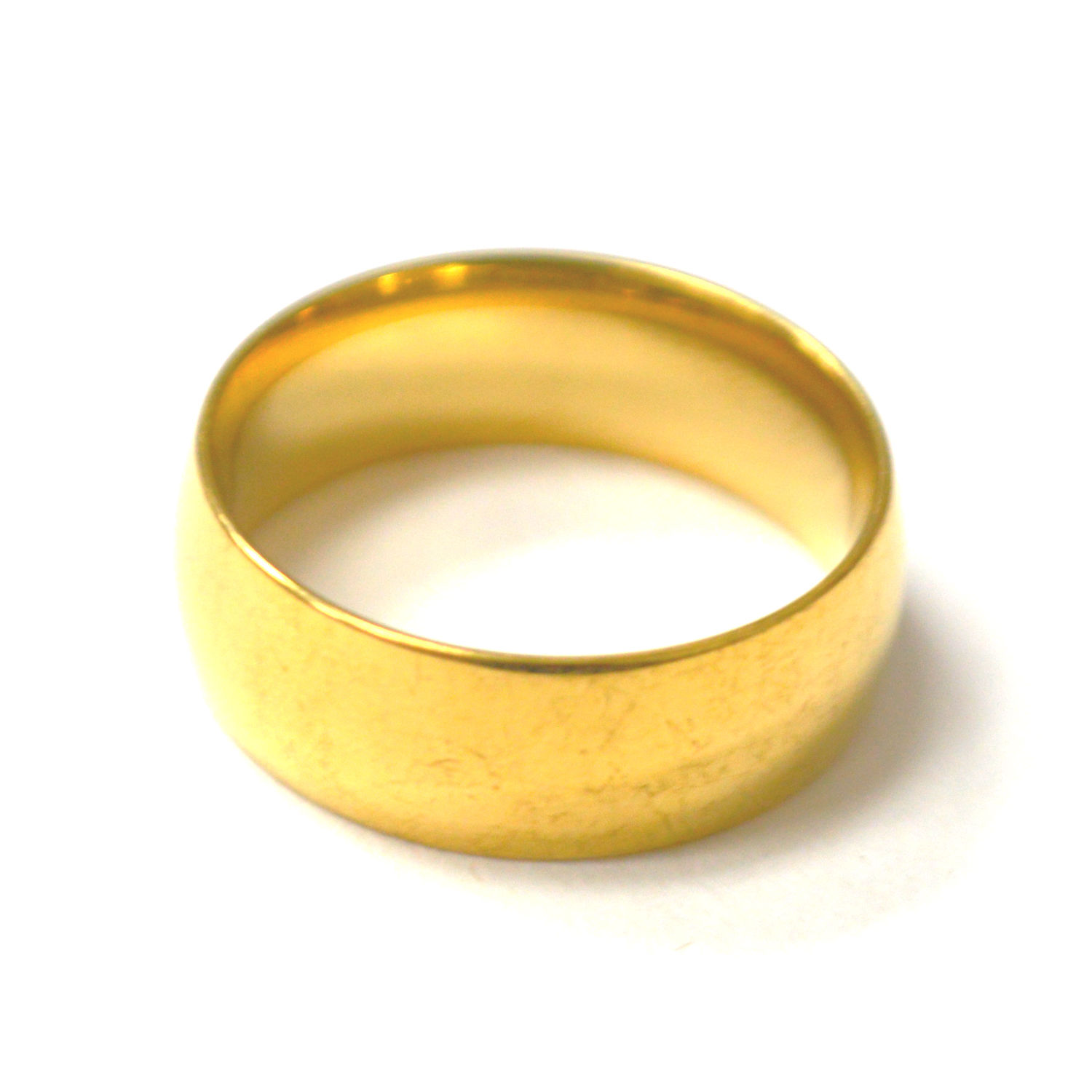 8mm Plain Gold IP Plated Band 81-640-8