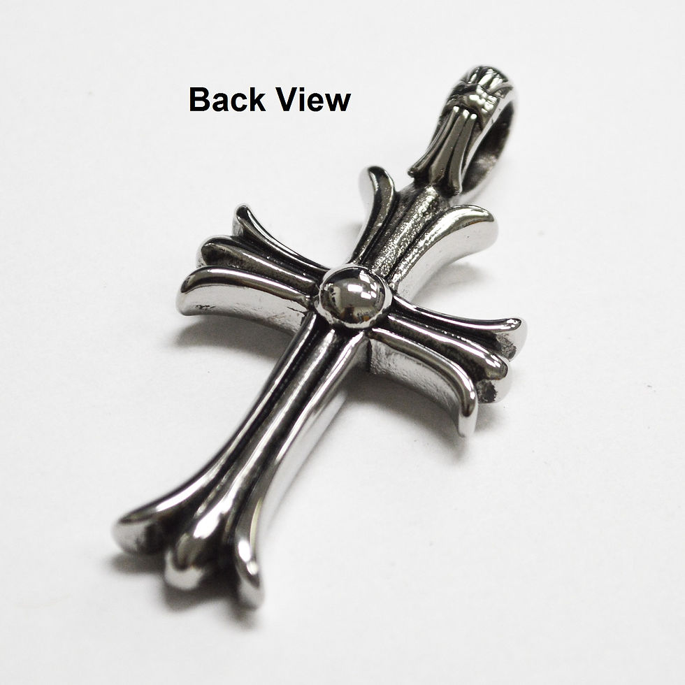 Thumbnail: Cross with Stones Stainless Steel Pendant 86-2334S
