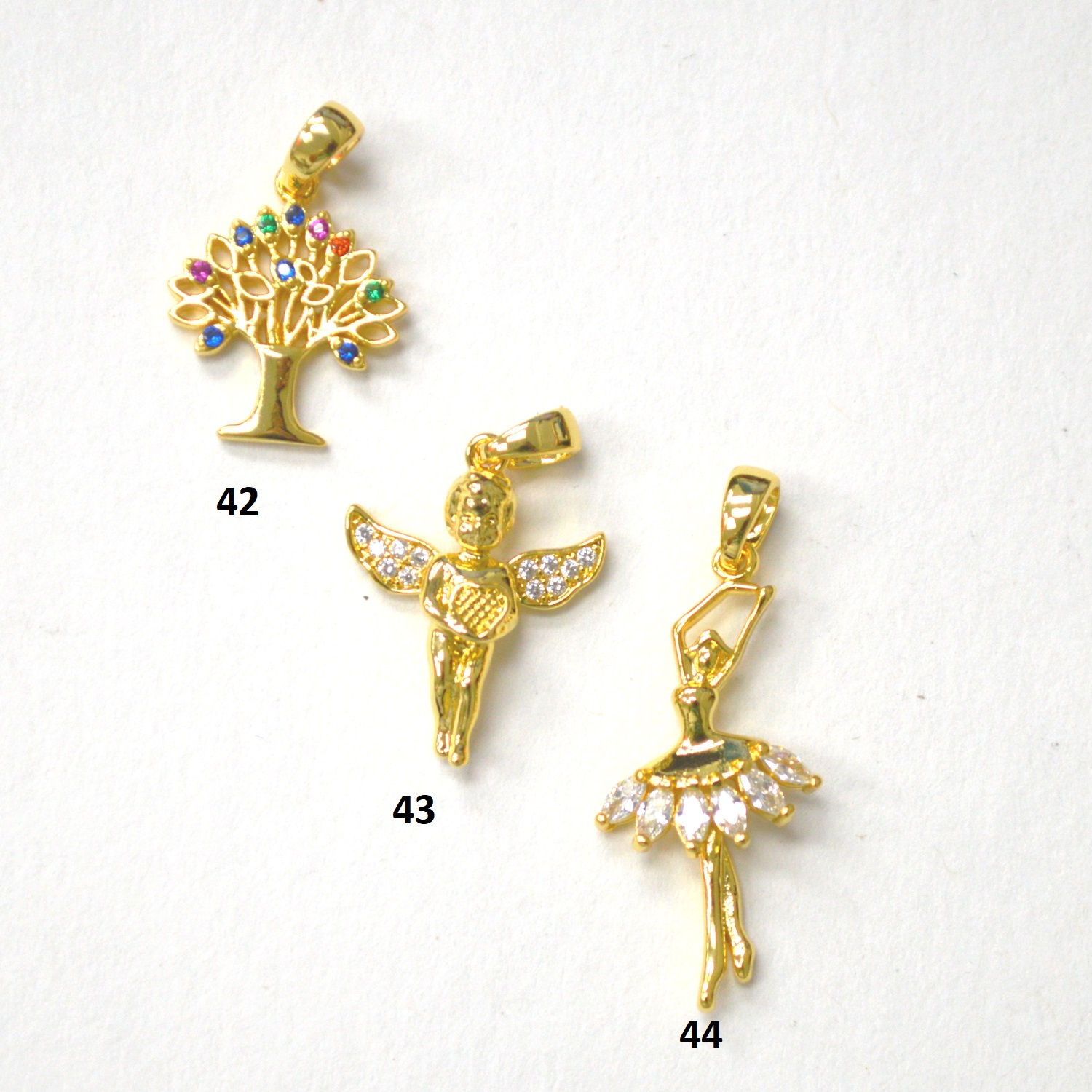 Tiny Charms Pendant Laminated Gold Plated 36-3136G
