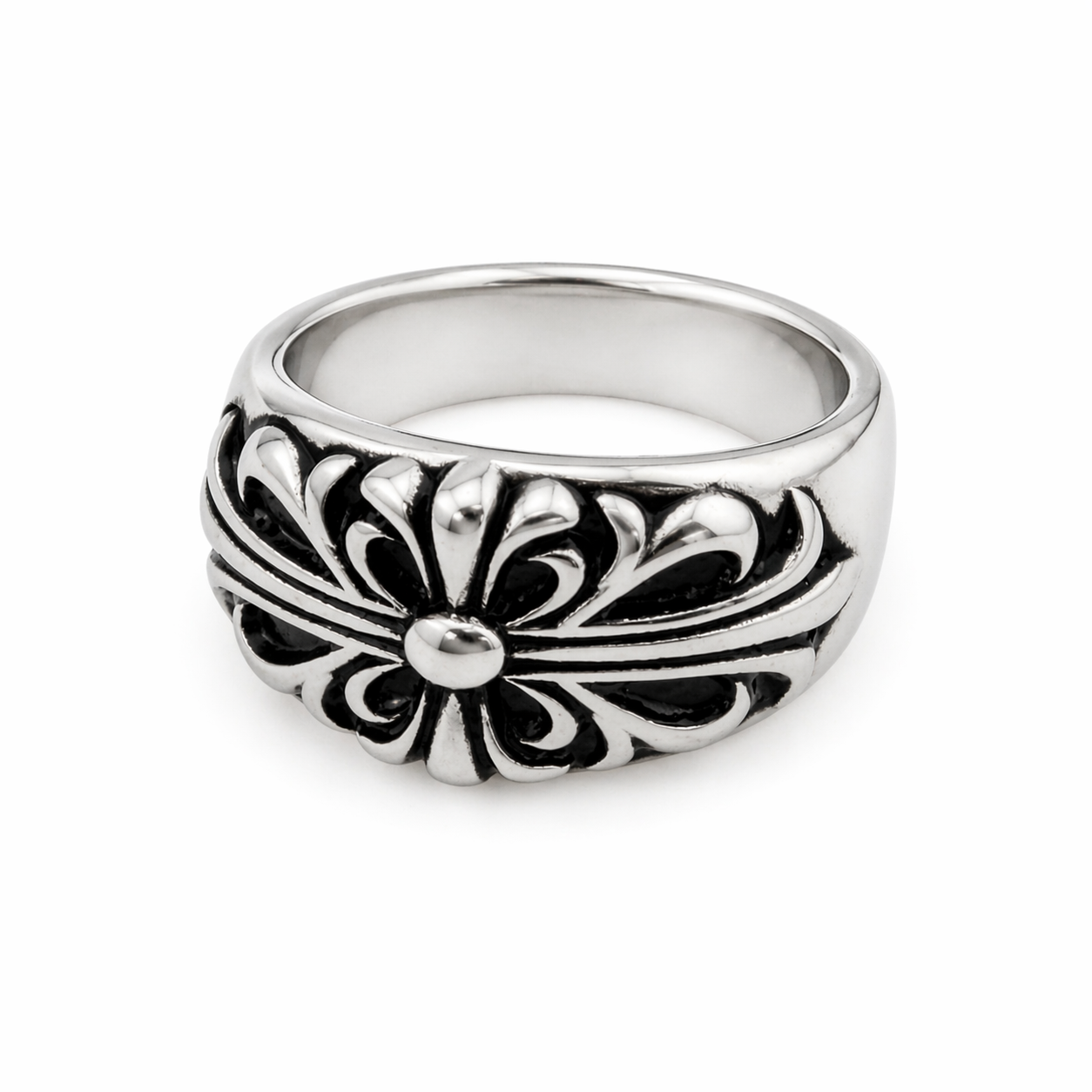 Fleur De Lis Stainless Steel Ring 81-5041S