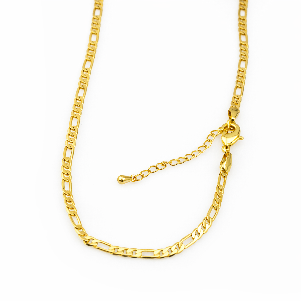 3mm Figaro Laminated Gold Chain FigLam(2/pkg)