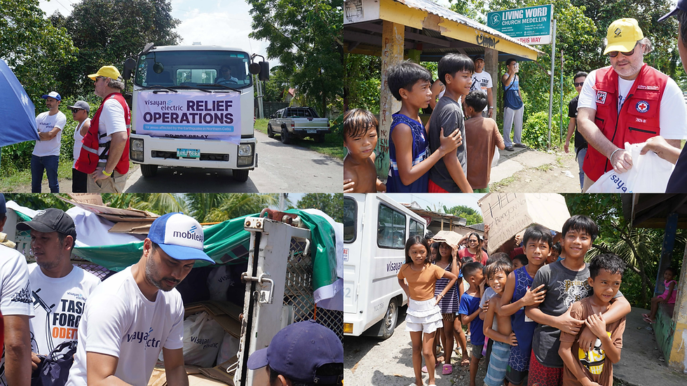 Visayan Electric, Aboitiz Foundation donate relief goods to Cebu earthquake victims