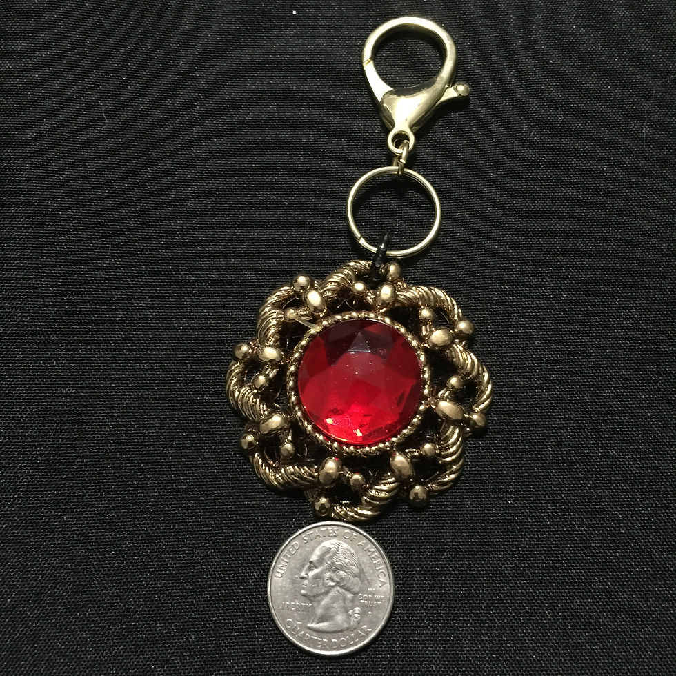 RED FLOWER KEY CHAIN