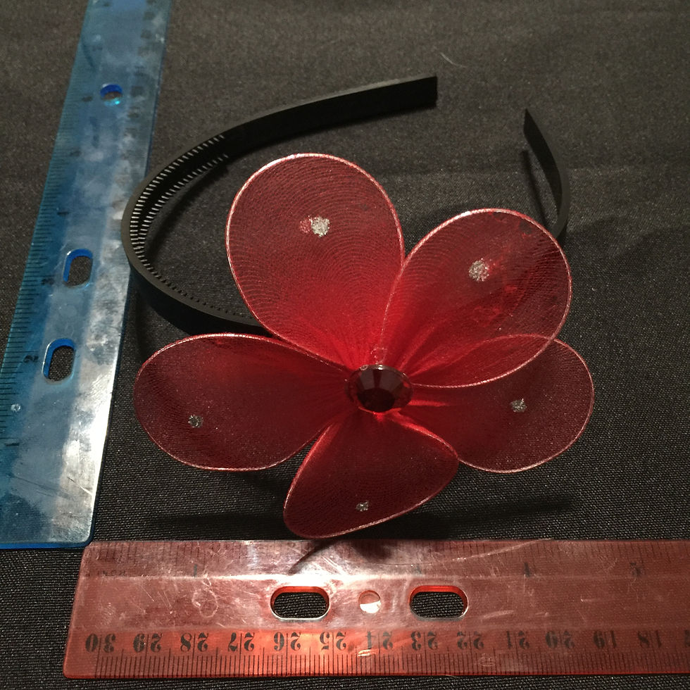 RED FLOWER HEADBAND