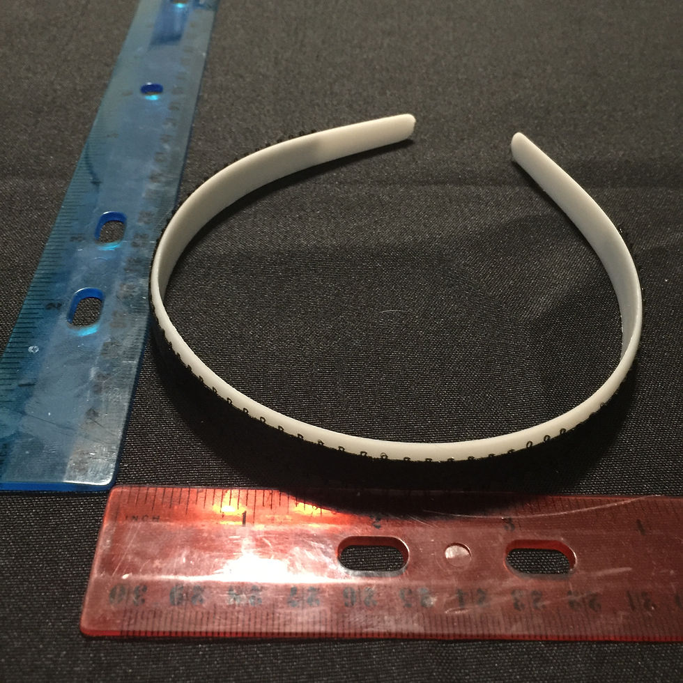 BLACK RIBBON HEADBAND