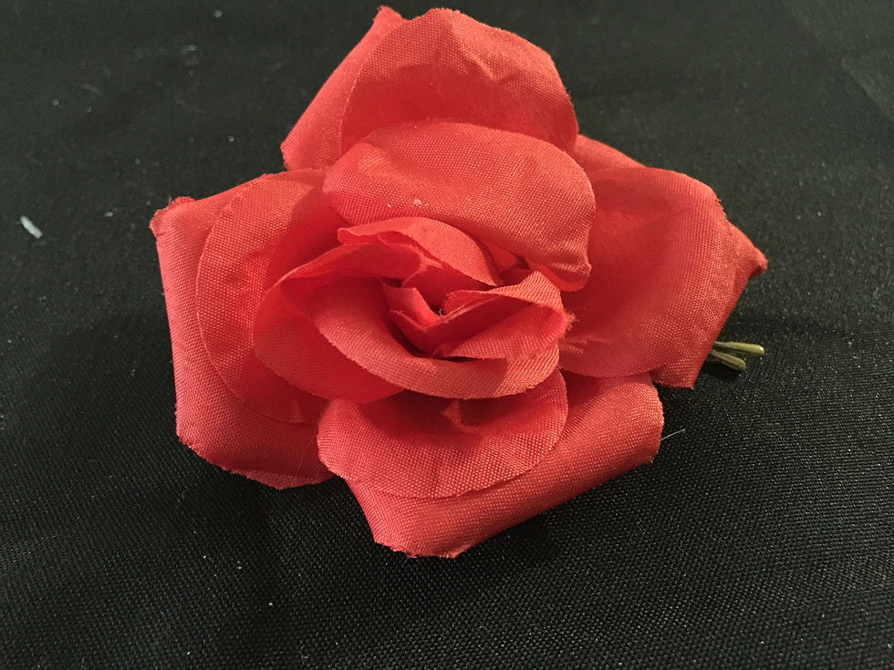 RED ROSE BOBBY PIN