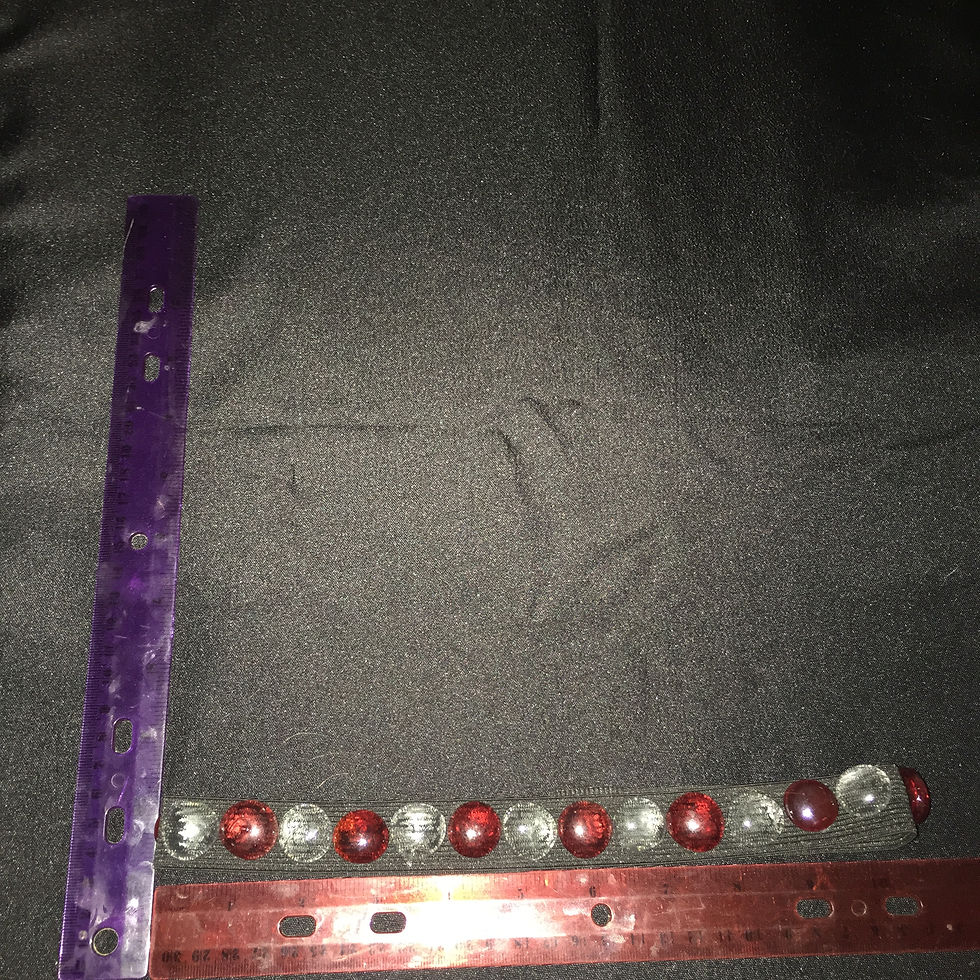 CLEAR RED SMALL BEAD BOHO HEADBAND