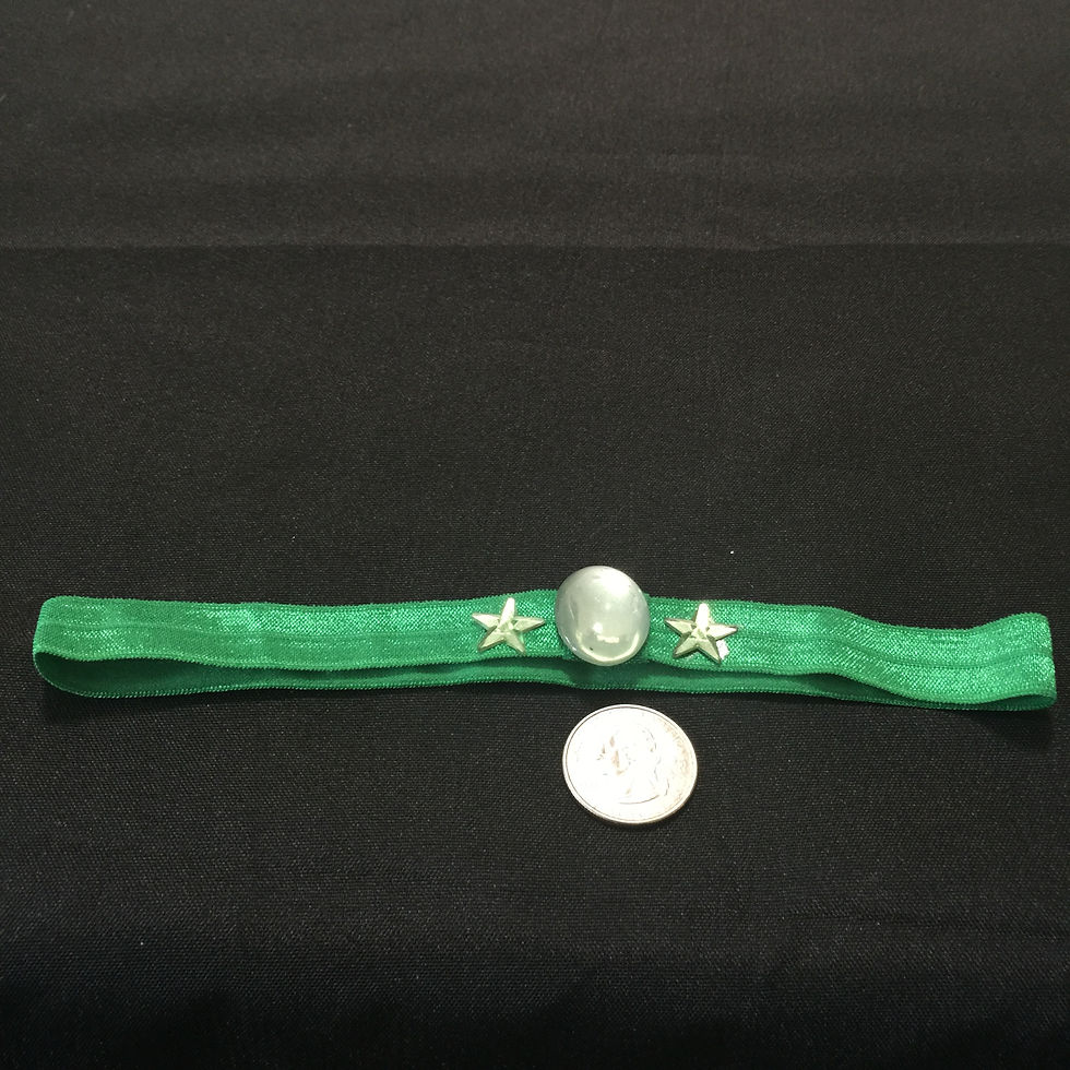 GREEN STAR BEAD GREEN BAND INFANT BOHO H