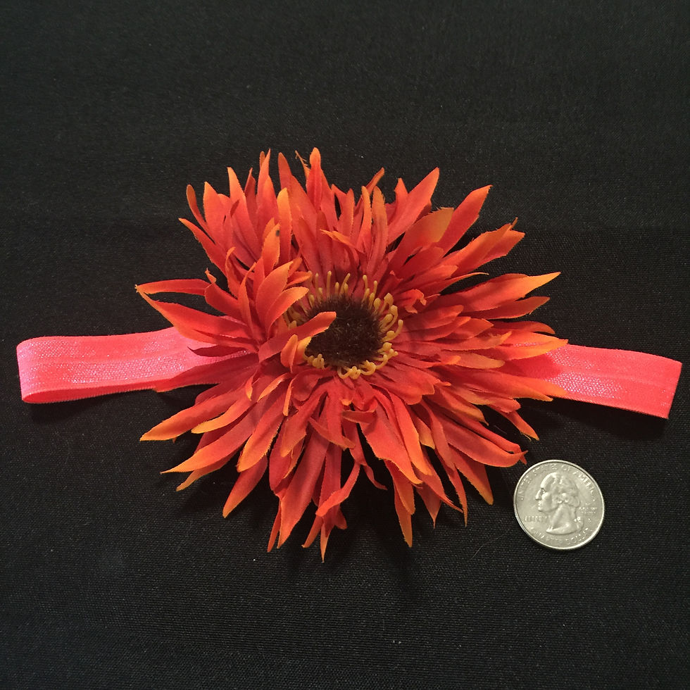 RED ORANGE MUM RED BAND INFANT BOHO HEAD
