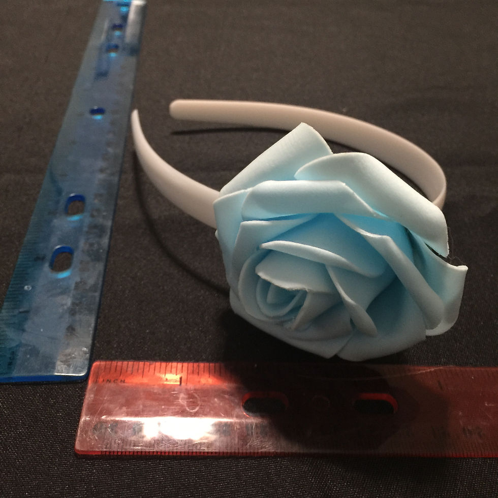 BLUE ROSE WHITE HEADBAND