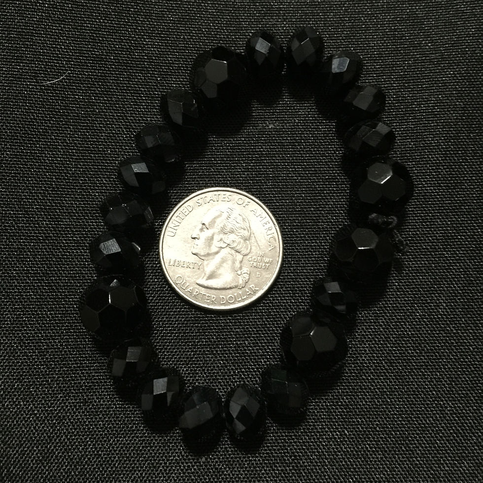 BLACK BEAD BRACELET