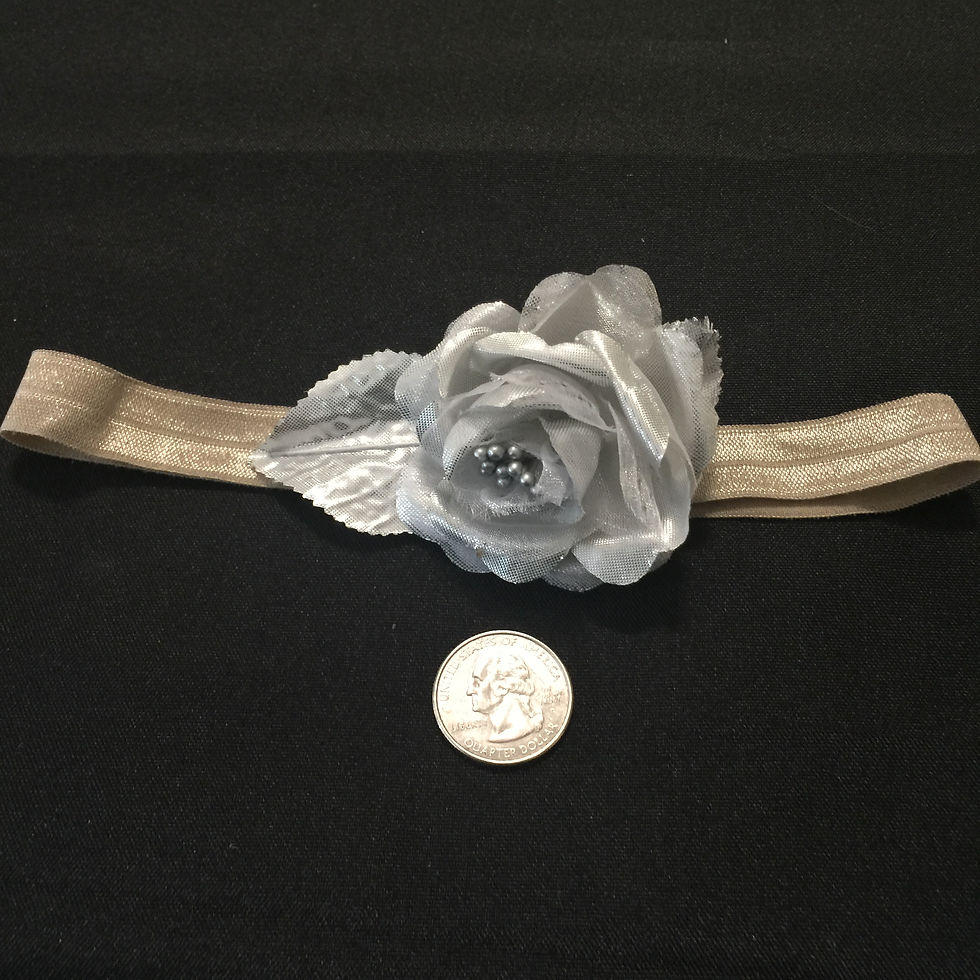 SILVER ROSE DARK SILVER BAND INFANT BOHO