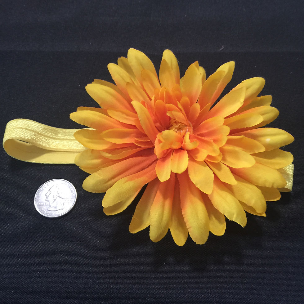 YELLOW MUM YELLOW BAND INFANT BOHO HEADB